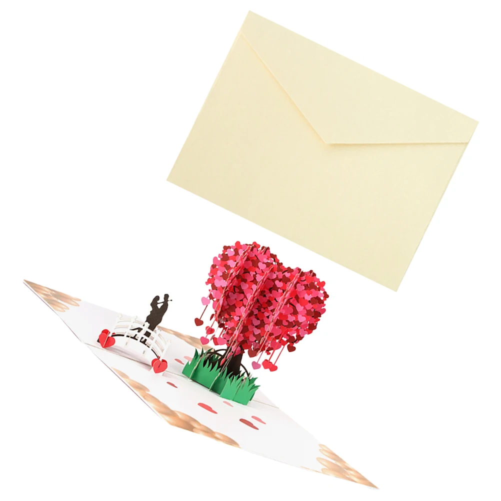 

Love Tree Greeting Card Valentine's Day Three-dimensional Cards Valentines Heart-shaped Gift