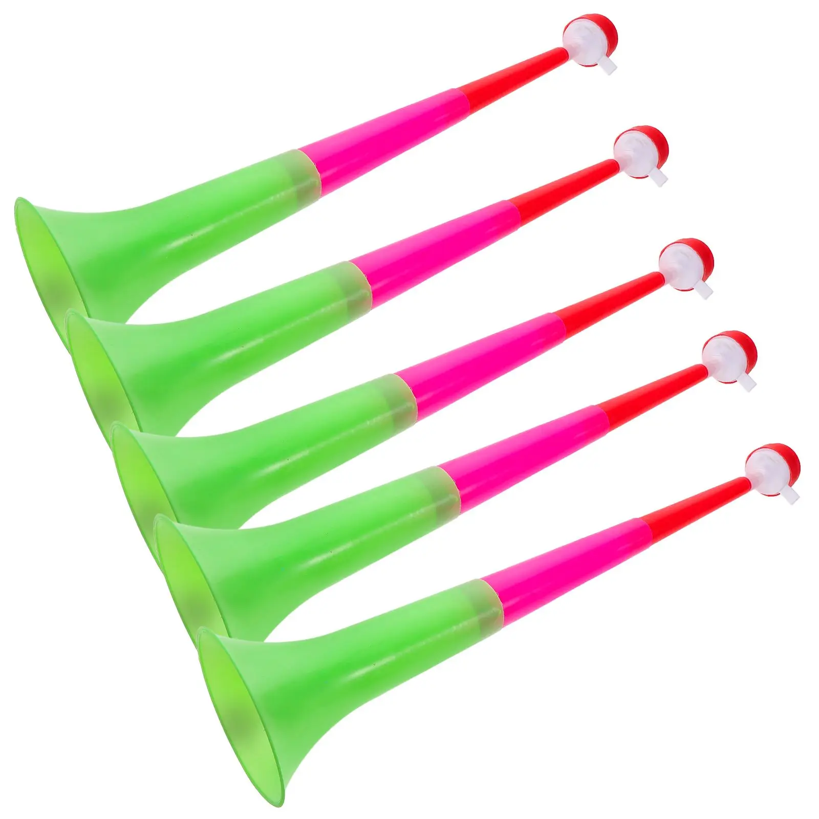 5pcs Telescopic Horn Plastic Stadium Toy Trumpet Retractable Party Kids Football Game Accessories