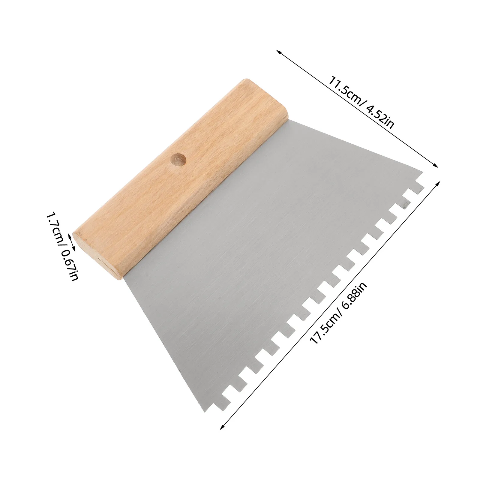 Serrated Edge Wall Scraper Stainless Steel Multi Purpose Putty Knife Scraper Tool for Paint Wallpaper Removal Plaster Smoothing