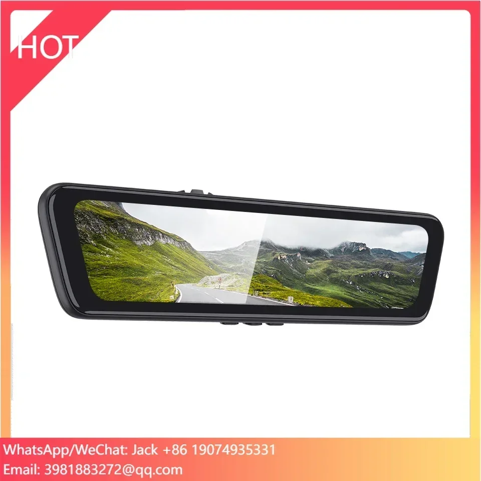 Driving Recorder Car DVR Rearview Mirror Dual Lens Car Recorder 1080P IPS Front And Rear Camera Registrar Black Box New