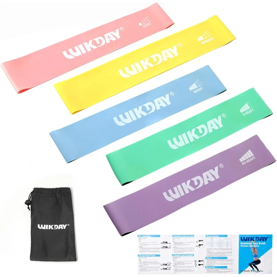 Resistance Bands for Working Out, Exercise Loop Bands Workout Bands Set for Body Stretching, Crossfit Training, Set of 5