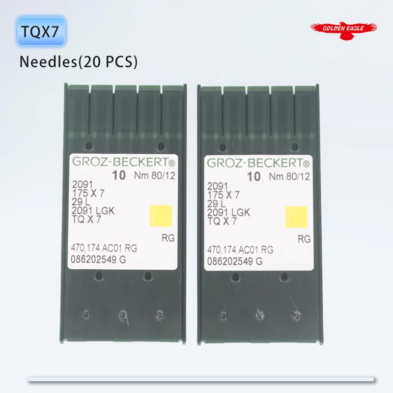 20 шт. TQX7 Groz-Beckert, швейная игла, подходит для промышленных кнопок, аксессуары для канализационных швейных машин 175x7 175X9 2091 LSX18 29L