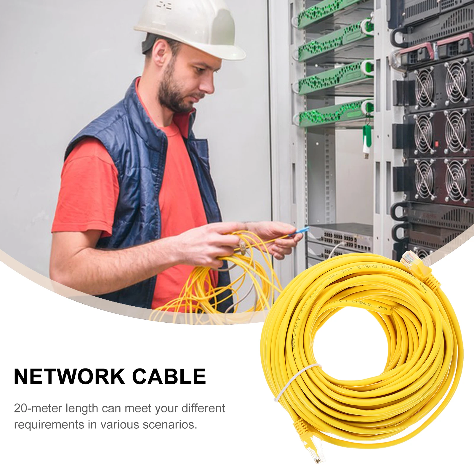 

20M High Speed Cat 5E Ethernet Cable For Computer Network Connection Reliable Internet Patch Cord Lan Networking Cord