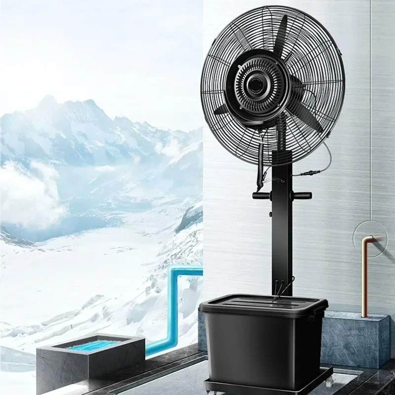 

Industrial Spray Fan Cooling Commercial Outdoor Water Mist Water Cooling Humidification High Power Water Atomization Floor Fan