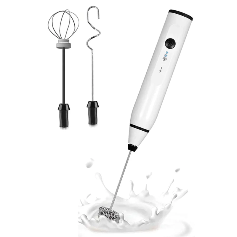 

AD30-Mini Electric Handheld Milk Frother Electric Blender With USB Electrical Maker Whisk Mixer For Milk Frother Cappuccino Whit