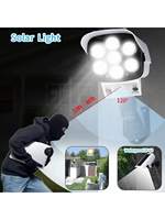 Motion Sensor Solar Light with Simulation Camera Security - 120° Adjustable 3 Modes Floodlight for Garden Yard Garage - IP65 Wat
