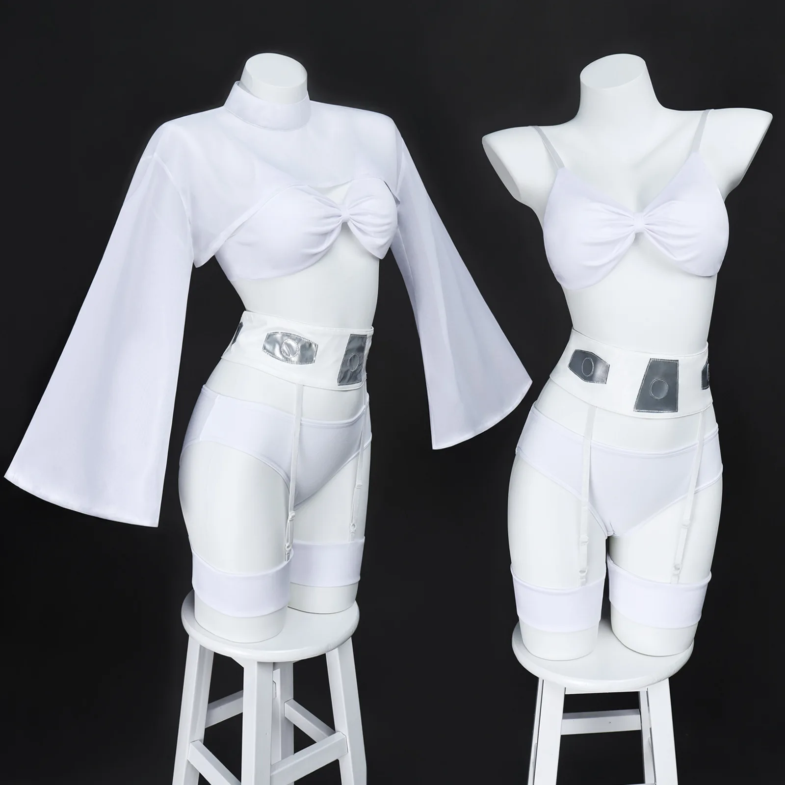 女性ハロウィンカーニバルスーツ宇宙戦闘変装プリンセスレイアコスプレセクシーなビキニセット衣装