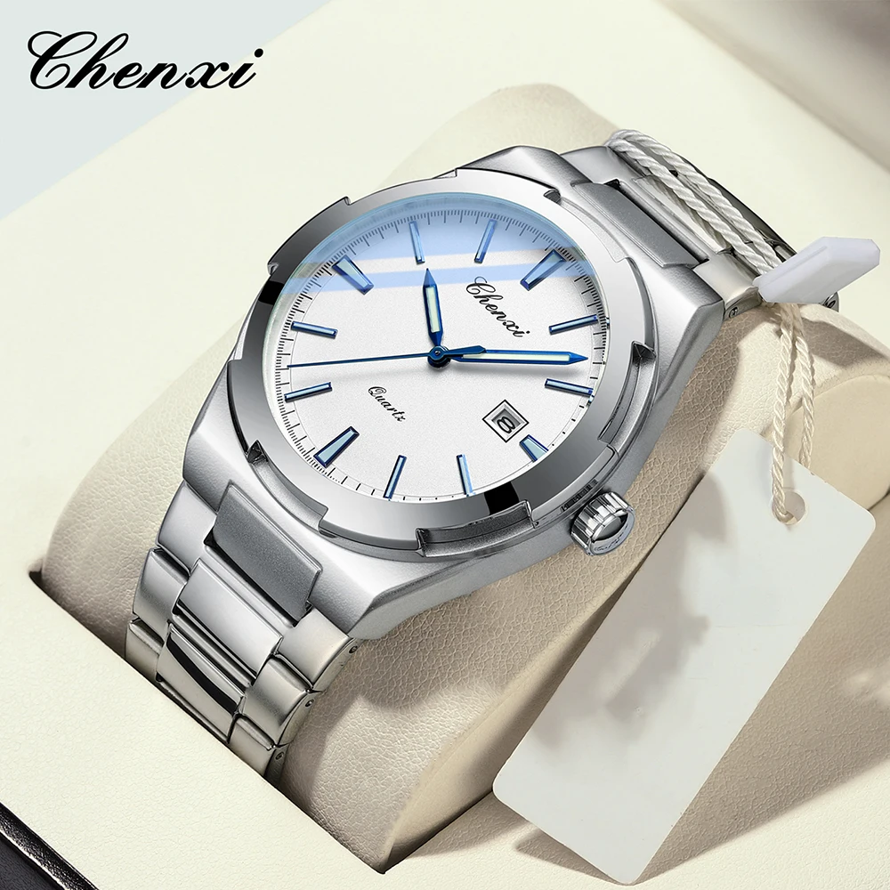 

Top Brand Men Watch CHENXI Stainless Steel Sport Watch For Man Casual Wristatch Waterproof Quartz Clock 2024 New