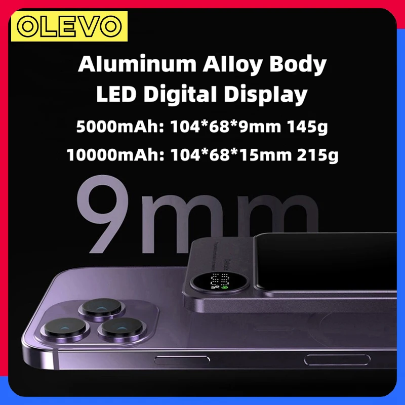 10000mAh سبيكة Macsafe قوة البنك المغناطيسي اللاسلكي شاحن سريع آيفون 17 16 15 14 13 12 11 Xiaomi هواوي سامسونج Powerbank #4