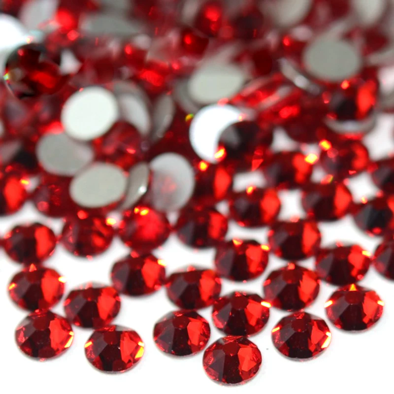 

Red Flat Back Rhinestones Diamond Strass Crystals No Hotfix for Garment DIY Crafts Clothing Decor Nails Parts