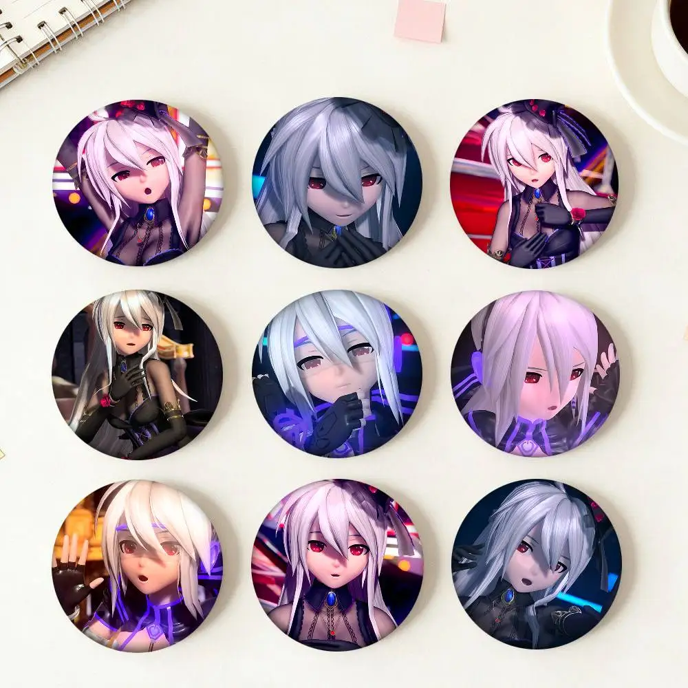 1pc Creative Virtual Singer Y-Yowane Haku Cartoon Style Badge Brooches On Backpack Decoration Round Enamel Pins For Accessorys
