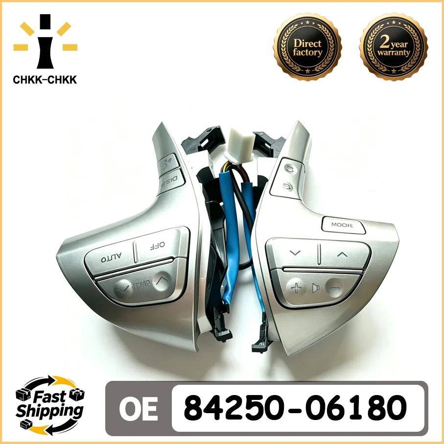 CHKK-CHKK New 84250-06180 Steering Wheel Switch Audio Radio Control for Toyota Camry ACV4# AHV41 Hilux 2011-2013 2.7