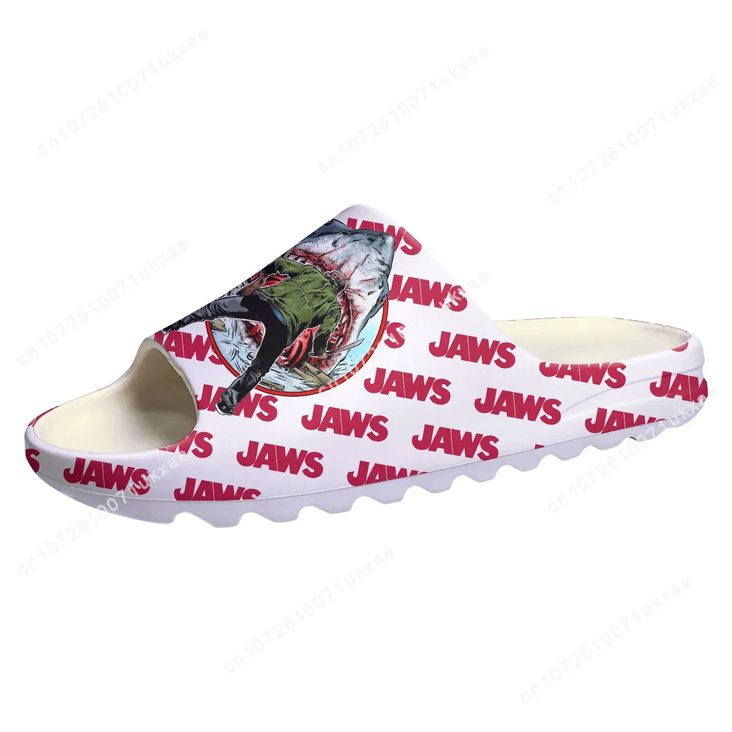 Jaws Movie Shark Soft Sole Sllipers Home Clogs Customized Step On Water Shoes Mens Womens Teenager Step in Sandals