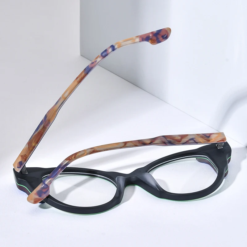 HEPIDEM Acetate Glasses Women Luxury Brand Design Cat Eye Eyeglasses Frame Japanese Handmade Spectacle Thick Cateye Eyewear 9384