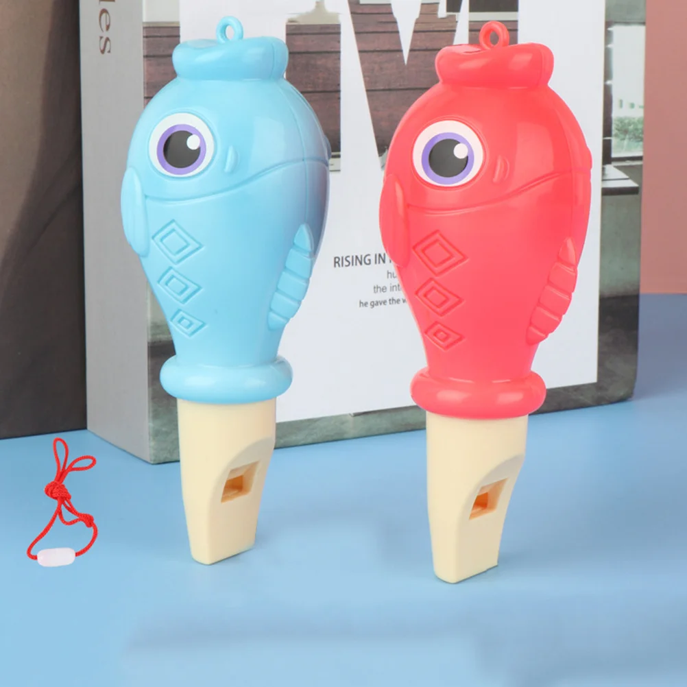 

4Pcs Cheering Whistle Props with Fish Pattern Bright Colored Party Favors for Kids Fun Sound Makers for Birthday Events Girl