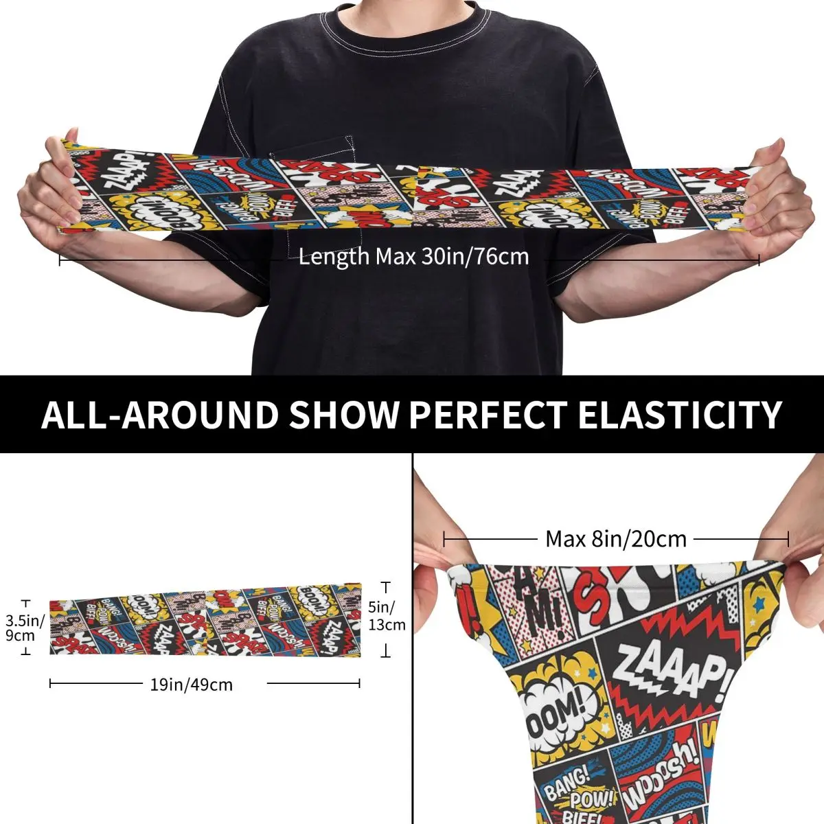 Comic Book Superheroes Pattern Cooling Arm Sleeves for Women Men Cycling Fishing Tattoo Cover Up