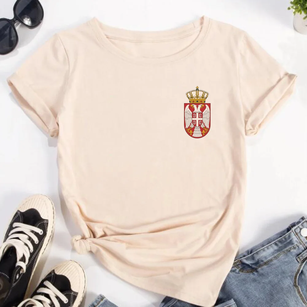 Serbien Tee women streetwear comic anime t shirt female Japanese clothing