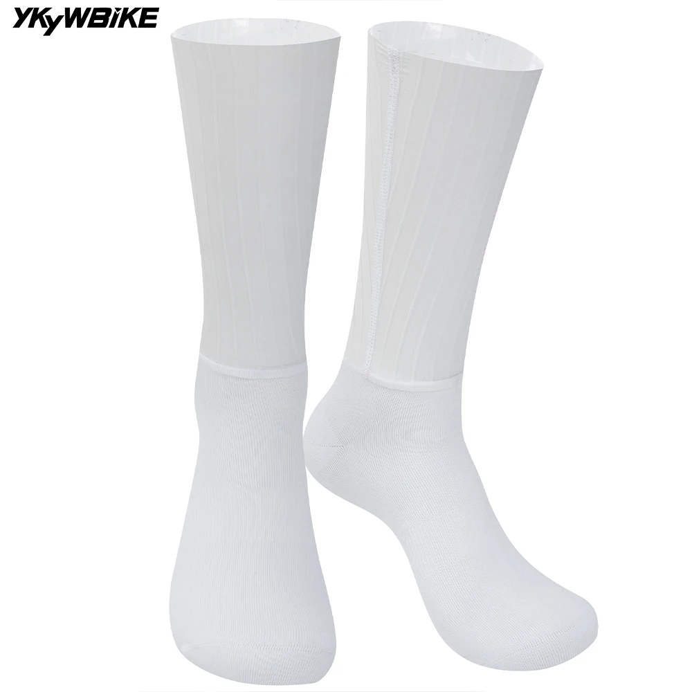 YKYWBIKE Cycling Socks Aero Stripe Aerodynamic Fabric Road Bike MTB Bicycle Socks Reflective Professional Outdoor Sports Socks