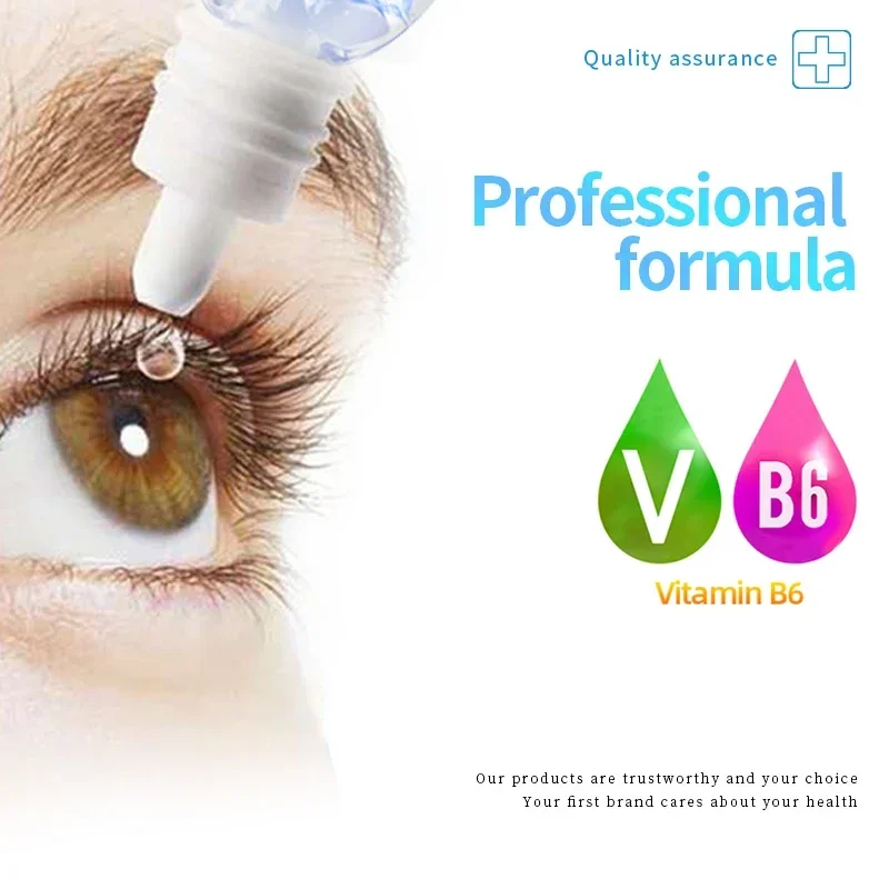 Cataract Eye Treatment Vitamin B6 Eye Drops 12ml for Dry Eyes Cloudy Eyeball Black Shadow Removal Blurred Vision Cure