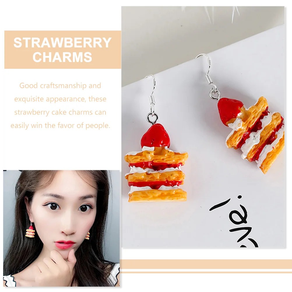 

Earring Making Supplies Earrings and Accessories Strawberry Vegetable Resin Charms Pendants Suite Metal Jewelry Girl