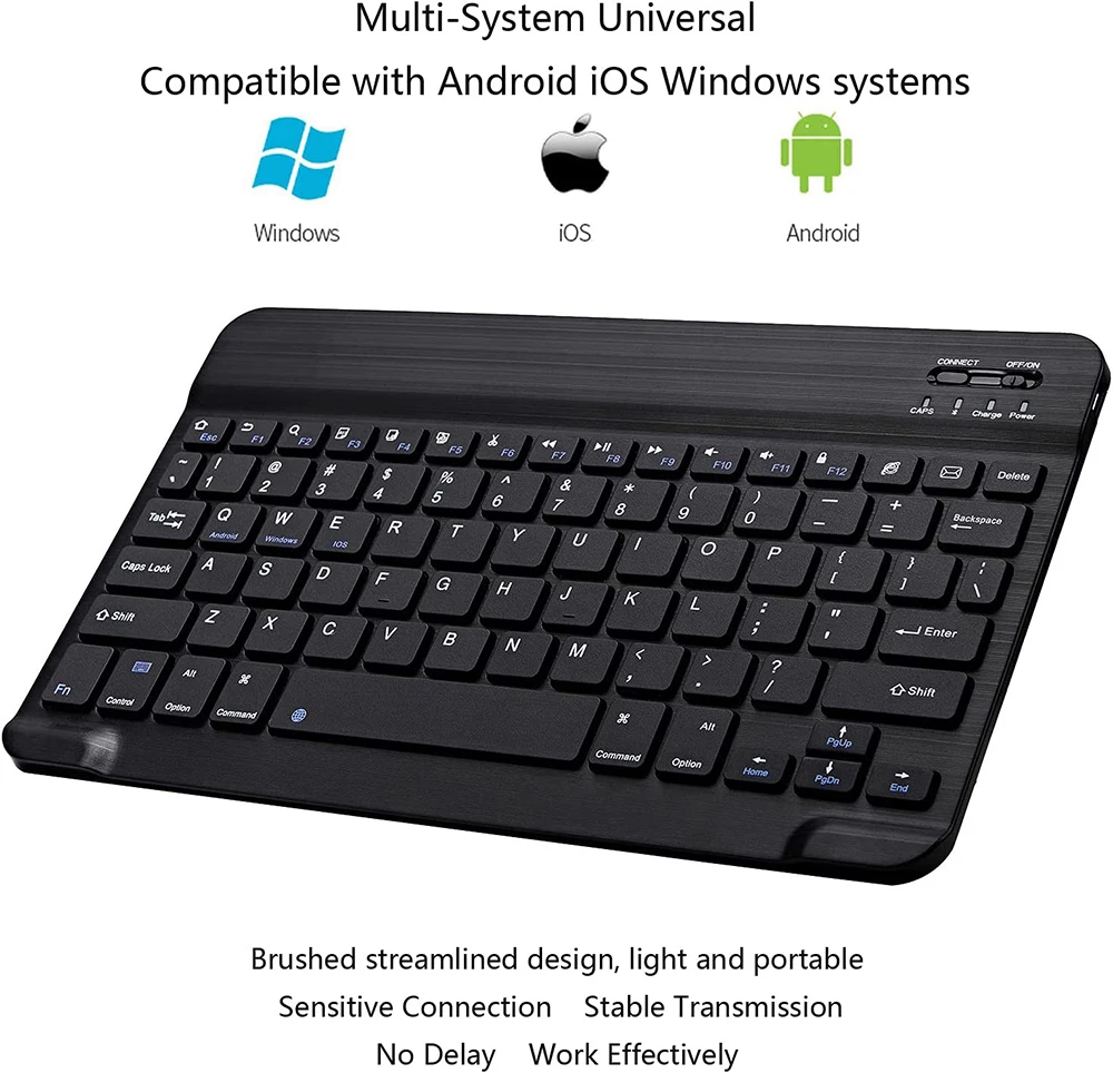 Mini bezprzewodowa klawiatura Klawiatura Bluetooth Klawiatury z możliwością ładowania 10-calowe dla iPada IOS Android Windows