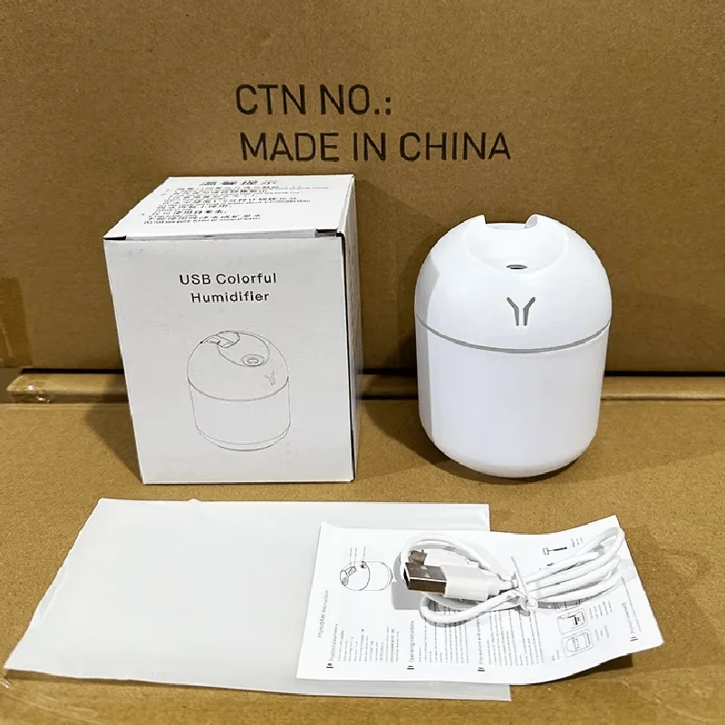 

USB Mini Air Humidifier & Essential Oil Diffuser for Car/Desk | Aroma Purifier with LED Light