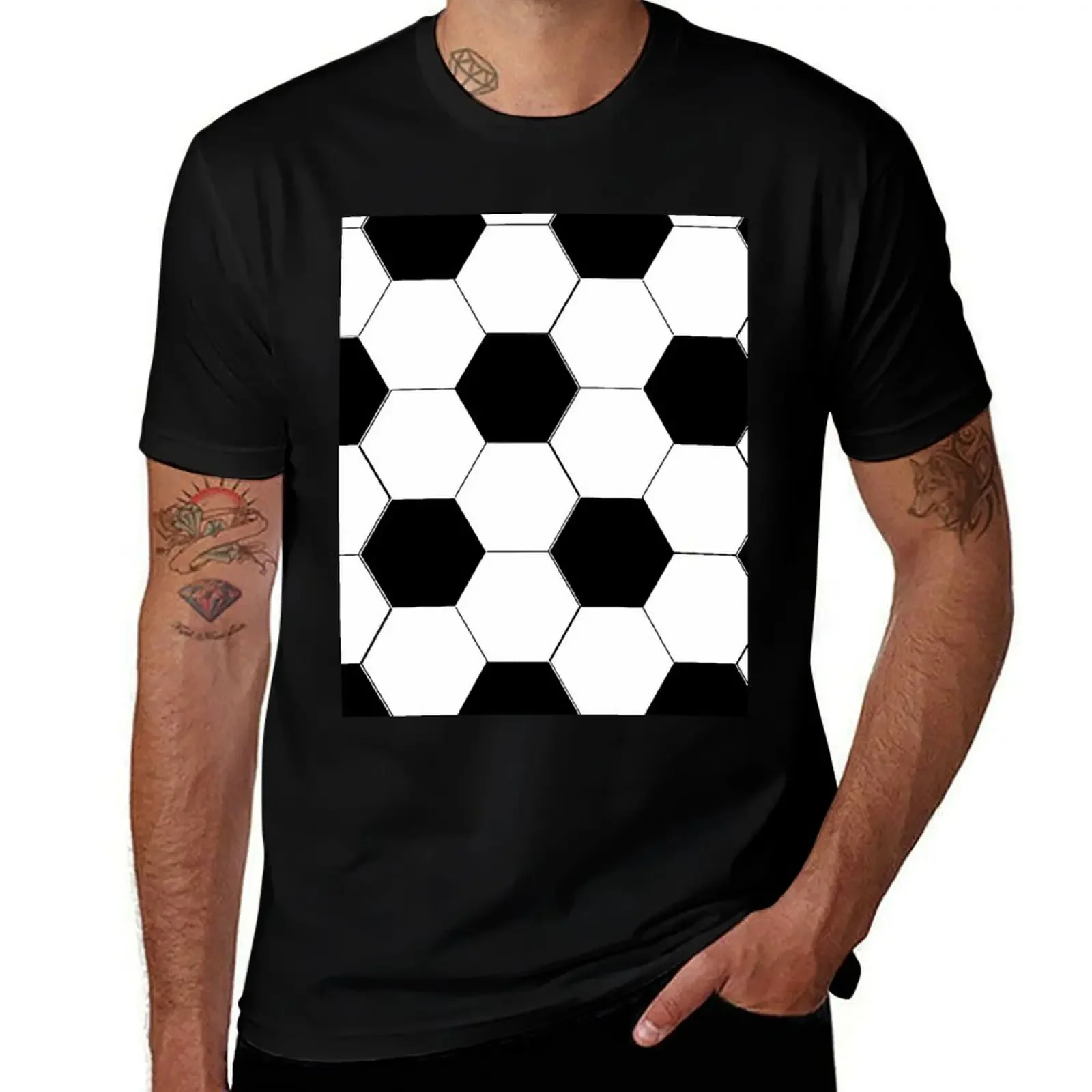 MAN CAVE SOCCER BALL FOOTBALL DESIGN FOR SPORTS LOVERS BY OZCUSHIONSTOO T-Shirt tops Anime t-shirt vintage clothes mens clothing