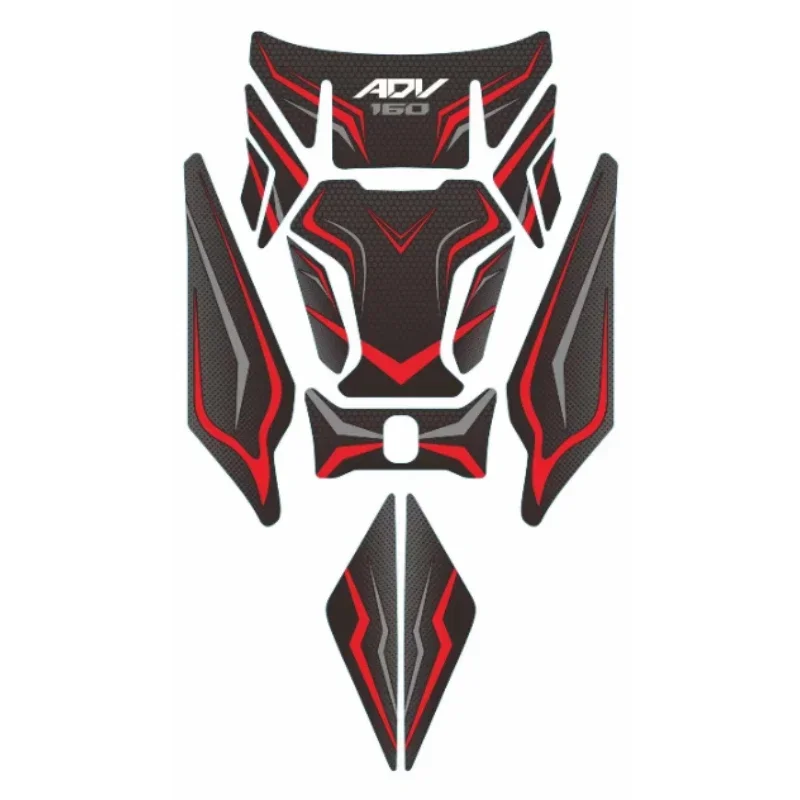 

Suitable for the side stickers of the fuel tank of the 2023 Honda ADV160, motorcycle accessories decoration, 3D carbon fiber