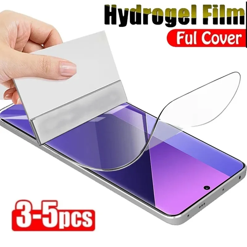 3-5Pcs Hydrogel Film For Xiaomi Redmi K30 K60E For K40 K70 Pro Redmi K50 K60 Ultra K40 K50 Gaming Screen Protector Soft Film