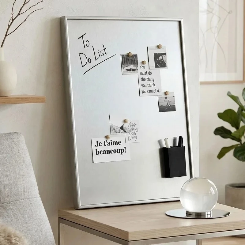 New Stainless Steel Magnetic Fridge stickers, DIY Photo Wall & Modern Hanging Paintings for Living Room Entrance Decor