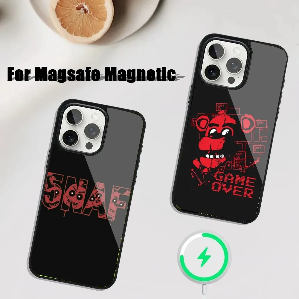 Fnaf F-Five-n-nights-At-F-Freddys Phone Case For iPhone 16,15,14,13,12,11,Plus,Pro,Max Mini Magsafe Magnetic Wireless Charging