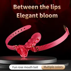 Bondage Adjusting Deep Throat Mouth Plug Leather Mouth Balls Bdsm Mouth Gag Sex Toys Flirt Sex Tools Simulation Dildo For Female