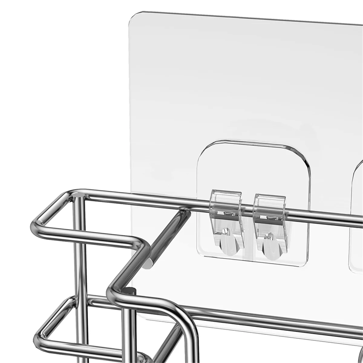 Soporte de cepillo de dientes montado en la pared para baño, 3 ranuras, organizador de accesorios de baño de acero inoxidable para espacios pequeños-A