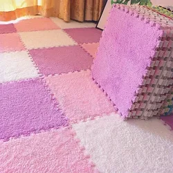 30*30cm Plush Rugs Bedroom Bedside Patchwork Carpets Window Cushion Ins Style Foam Cushion Cut Remove and Wash Patchwork Mats