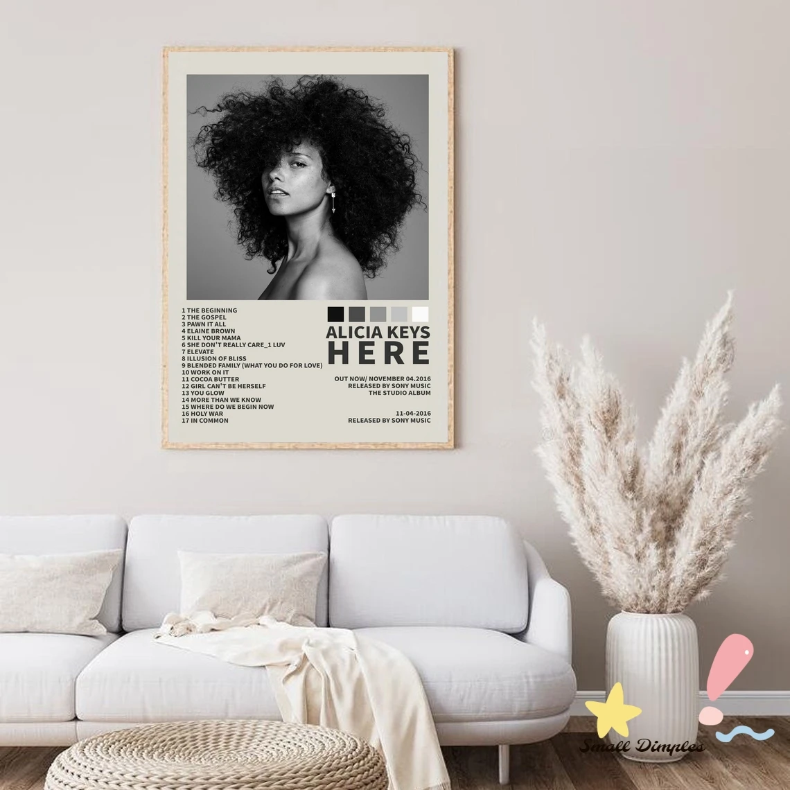 Alicia Keys HERE Music Album Poster Canvas Art Print Home Decoration Wall Painting ( No Frame )