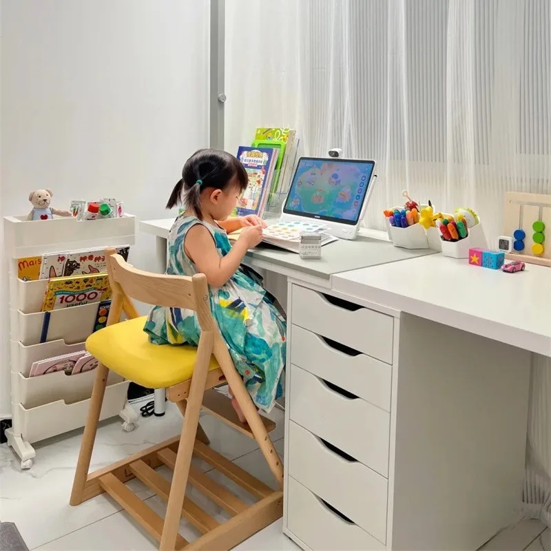 

Children's Solid Wood Learning Chair Household Adjustable Lifting Dining Chair