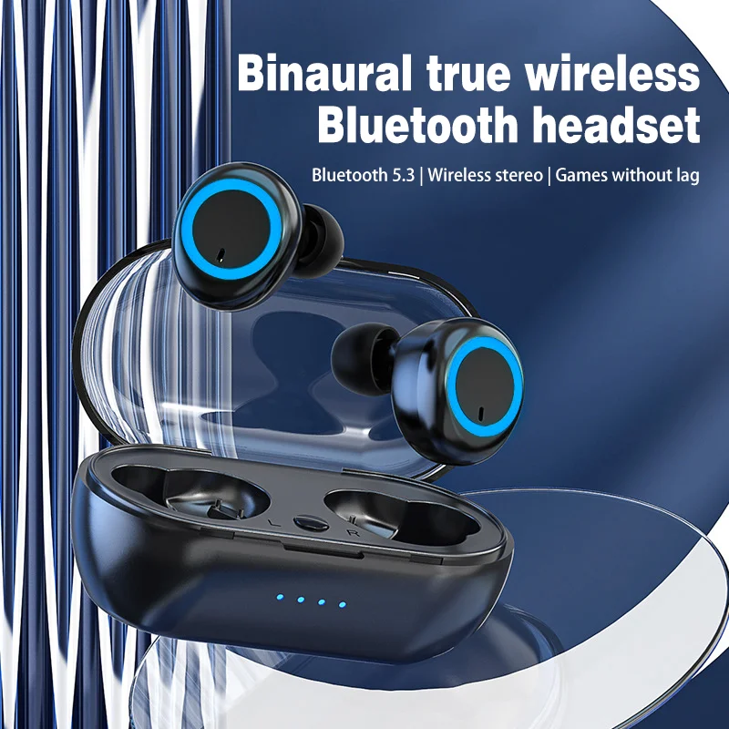 Auriculares inalámbricos Y50 con Bluetooth, dispositivo de audio binaural con tecnología TWS, táctil, inteligente, con reducción de ruido, estéreo, para deportes, 5,0