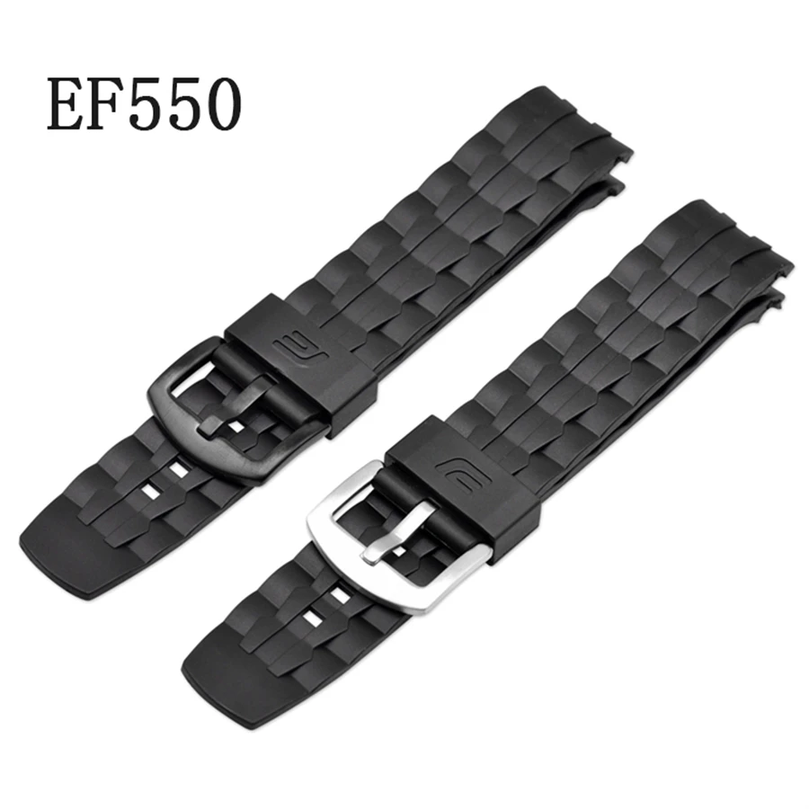 Waterproof PU Soft Watch Band Strap For Casio EF-550/ EF523 22mm Rubber Straps Watchband for Casio Edifice EF550 Bracelet Belt