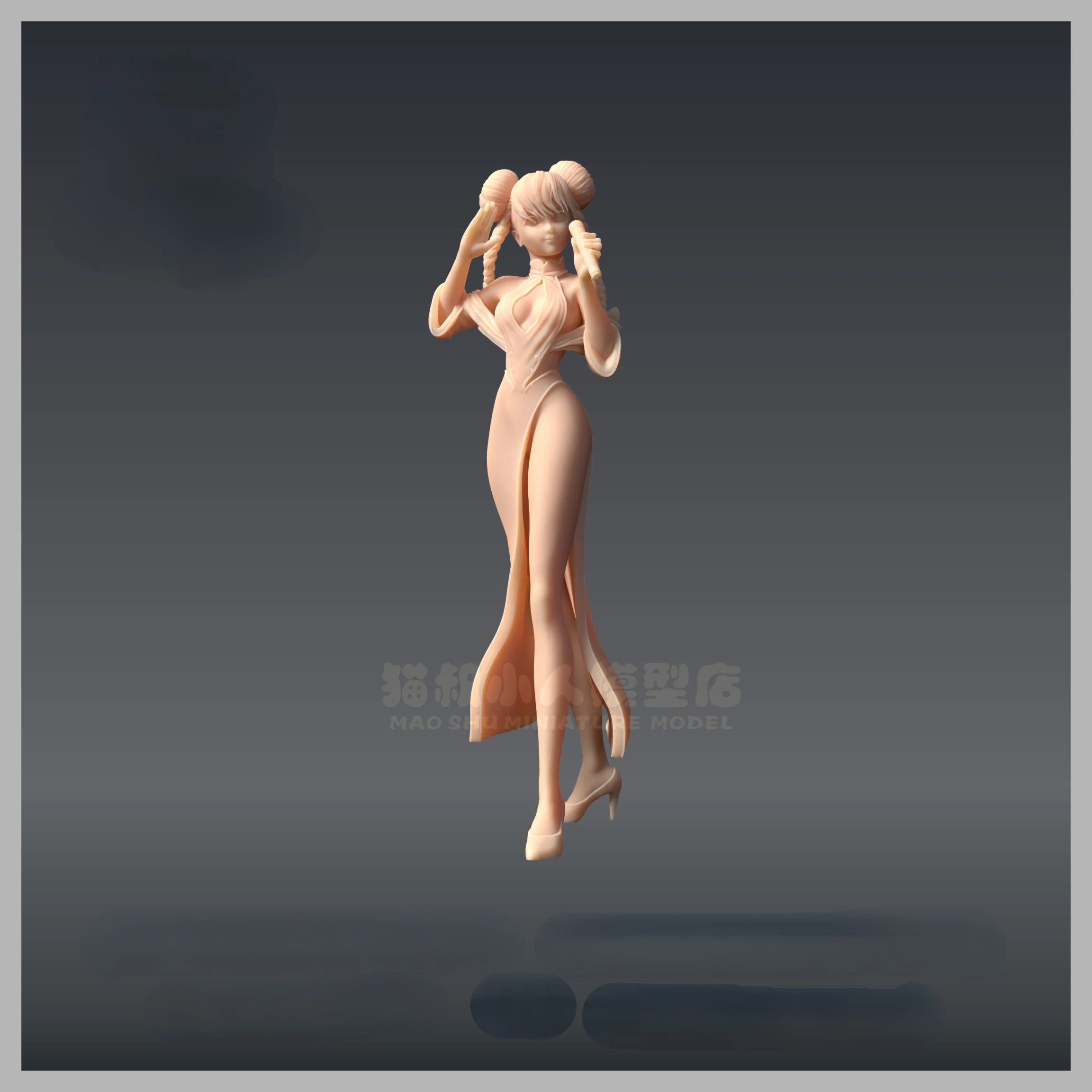 Anime peripheral figure The Super Dimension Fortress Macross Lynn Minmay 1:43/Other size Colorless model hand do Hobby DIY toys