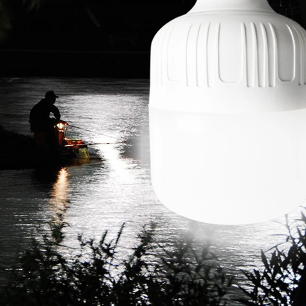 

1pc Portable LED Rechargeable Camping Lights Waterproof Portable Bulb Emergency Bulb Lantern Hook Design Outdoor Lamp