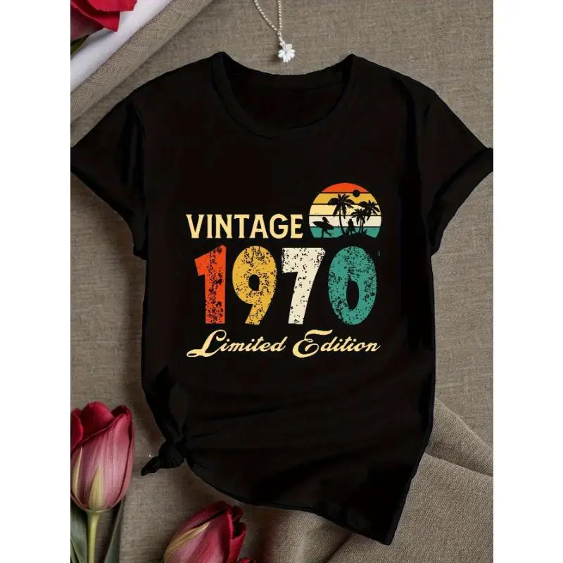 

Funny 1970 T-Shirt, 55th Birthday Gift for Her Him, Women's Men's Vintage Limited Edition Top, Retro Classic Birthday Present