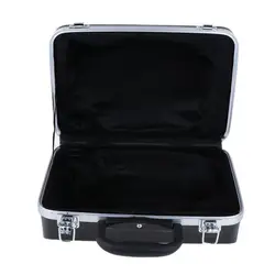 Plastic Pocket Trumpet Hard Case W/ Handle, Lock Trumpet Accessories Black