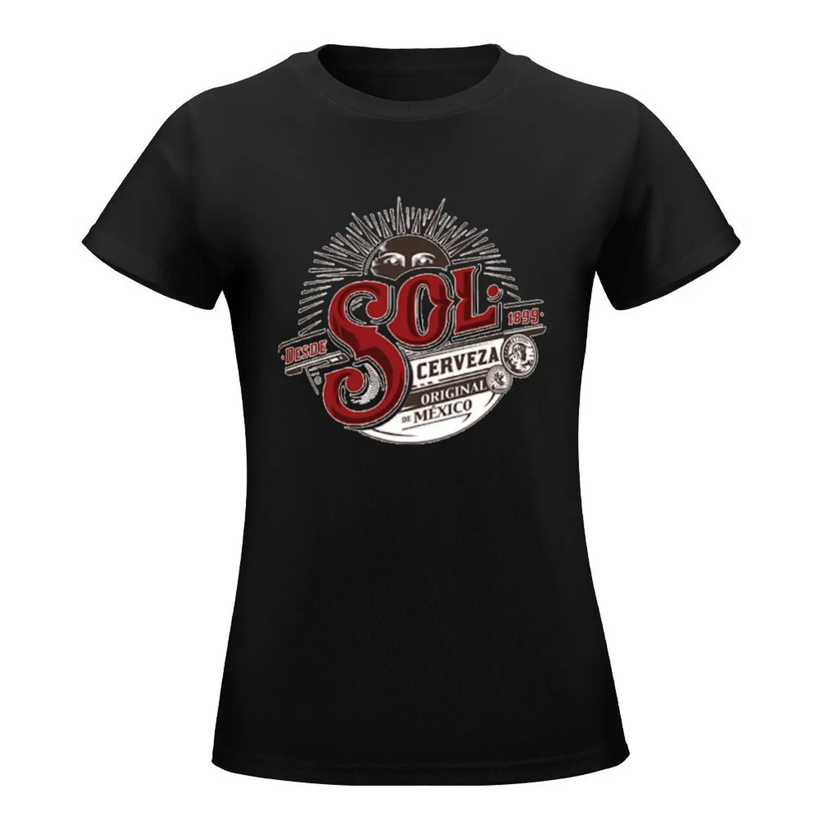 Cerveza Sol T-Shirt customs Female clothing summer tops rock and roll t shirts for Women