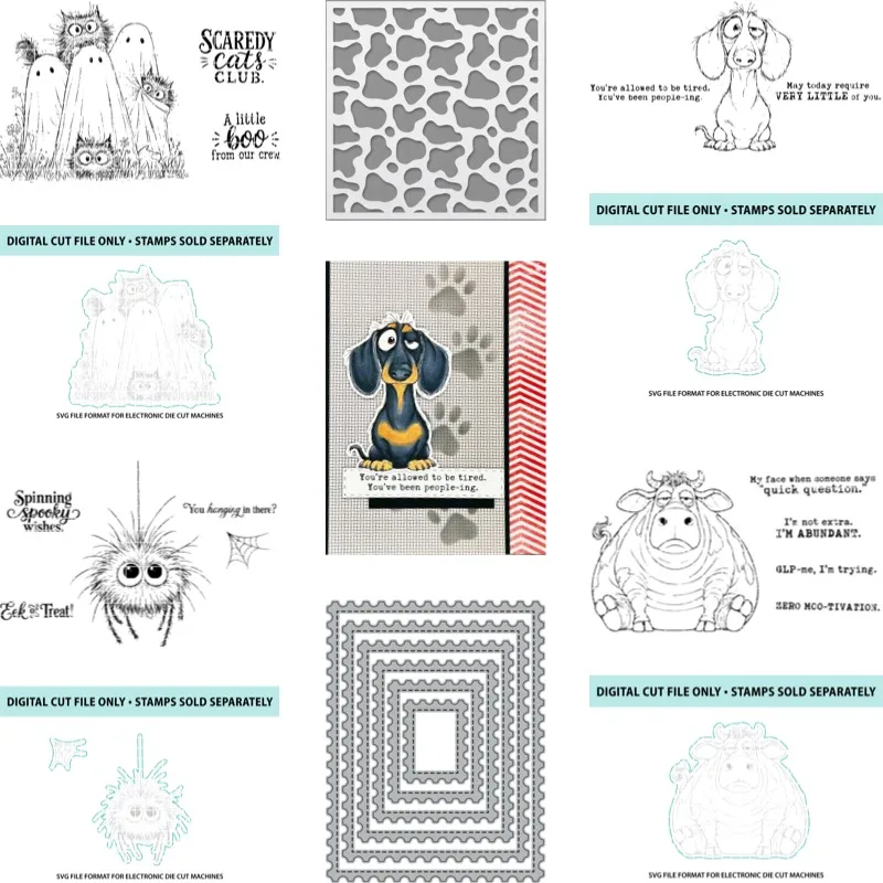 Timid Cats Abundant Cow Stamp And Dies New Arrival 2026 Scrapbook Diary Decoration Stencil Embossing Template DIY Greeting Card