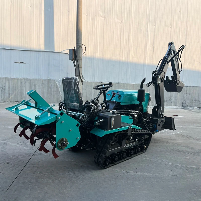 

Многофункциональный компактный роторный культиватор на гусеничном ходу, универсальное оборудование для сельскохозяйственного трактора с навесным оборудованием