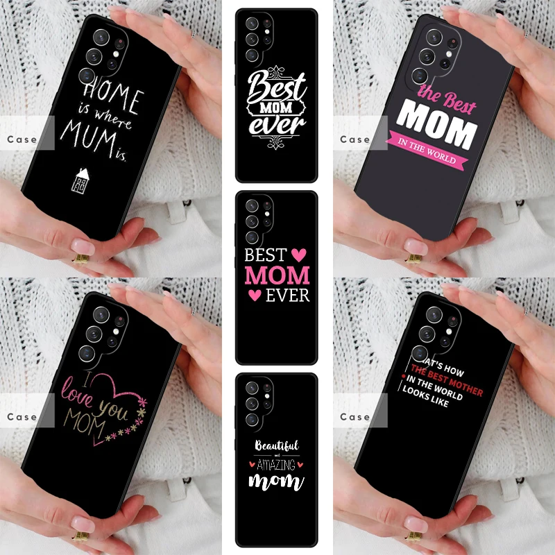 Capa de Telefone TPU Melhor Mãe do Mundo para Samsung Galaxy S26 S25 S24 S23 S22 S21 S20 Note10 Plus FE Ultra