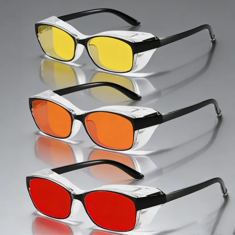 

Night Vision UV400 Sun Glasses for Women Men Trendy Orange Red Lenses Computer Gaming Protective Glasses Vintage Goggles