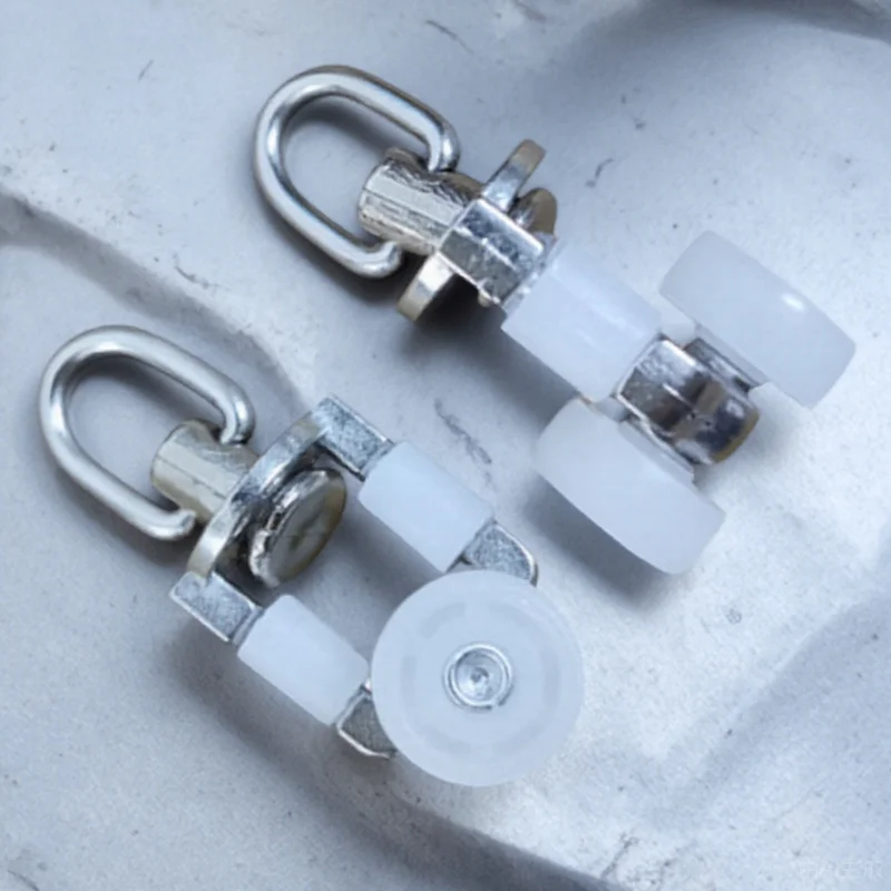 20 pcs Roda Rel Gorden, Penggerak Roda Kembar, Peluncur Senyap untuk Geser Lancar, Roda Tugas Berat, Peluncur Rel Tahan Lama