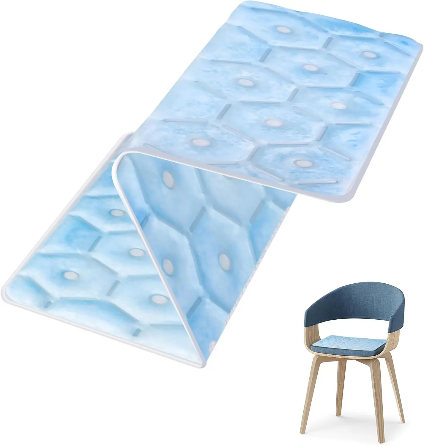 

Seat Cushion, Y28°F Desk Chair Cushion Reusable Ice Mat With Pcm Cooling Mat Technology, No Condensation, Foldable & Portable