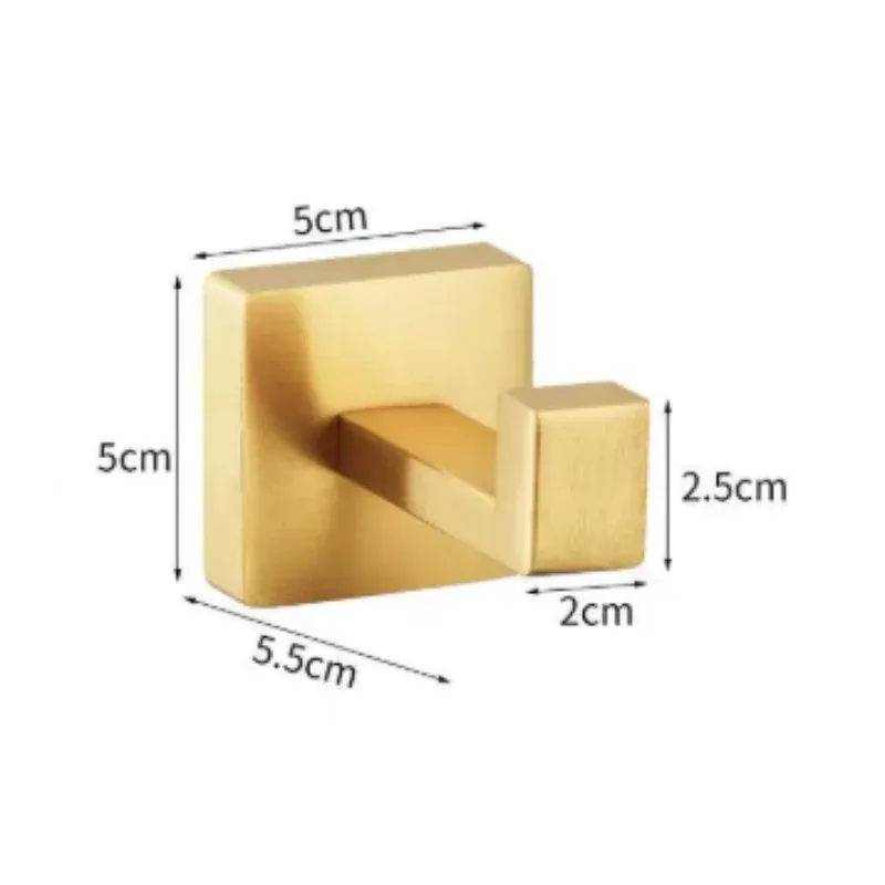 

Настенный крючок из матовой золотой нержавеющей стали для ванной комнаты для полотенец для одежды